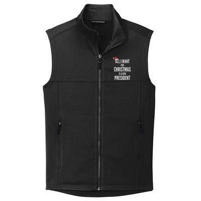 All I Want For Christmas Is A New President Santa Hat Collective Smooth Fleece Vest