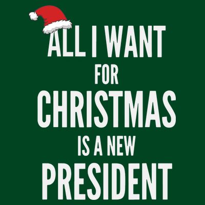 All I Want For Christmas Is A New President Santa Hat T-Shirt