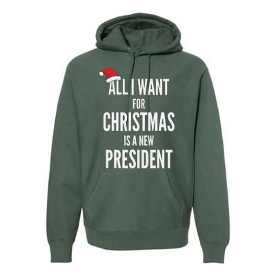 All I Want For Christmas Is A New President Santa Hat Premium Hoodie