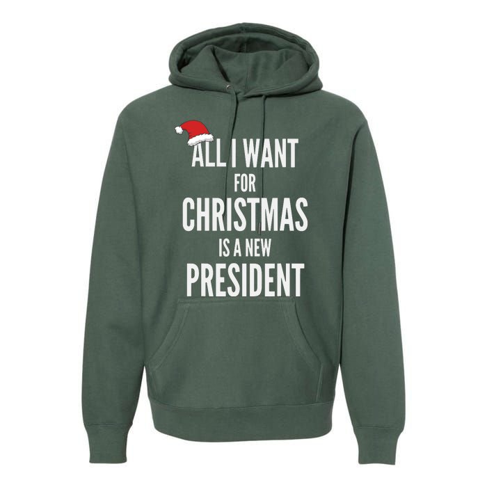 All I Want For Christmas Is A New President Santa Hat Premium Hoodie