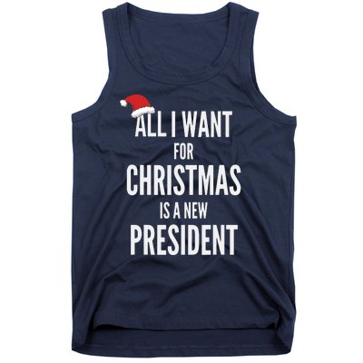 All I Want For Christmas Is A New President Santa Hat Tank Top