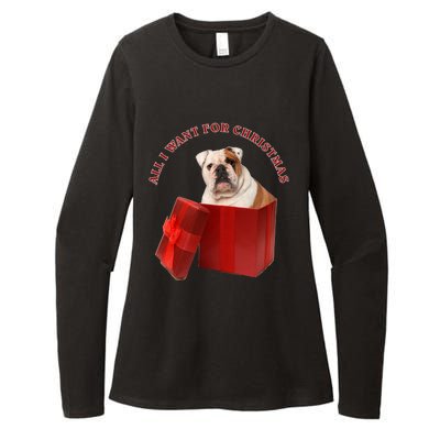 All I Want For Christmas English Bulldog Cool Gift Womens CVC Long Sleeve Shirt