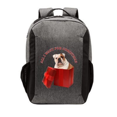 All I Want For Christmas English Bulldog Cool Gift Vector Backpack