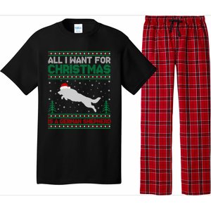 All I Want For Xmas Is A Ger Shepherd Dog Ugly Christmas Gift Pajama Set