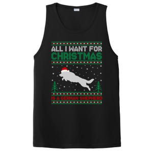 All I Want For Xmas Is A Ger Shepherd Dog Ugly Christmas Gift PosiCharge Competitor Tank