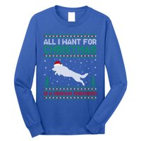 All I Want For Xmas Is A Ger Shepherd Dog Ugly Christmas Gift Long Sleeve Shirt