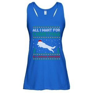 All I Want For Xmas Is A Ger Shepherd Dog Ugly Christmas Gift Ladies Essential Flowy Tank