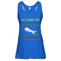 All I Want For Xmas Is A Ger Shepherd Dog Ugly Christmas Gift Ladies Essential Flowy Tank