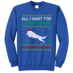 All I Want For Xmas Is A Ger Shepherd Dog Ugly Christmas Gift Tall Sweatshirt