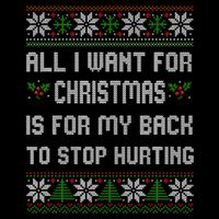 All I Want For Christmas Is For My Back To Stop Hurting 16 in Basic Backpack