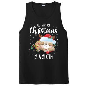 All I Want For Christmas Is A Sloth Cute Sleeping Sloth Gift PosiCharge Competitor Tank