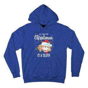 All I Want For Christmas Is A Sloth Cute Sleeping Sloth Gift Hoodie