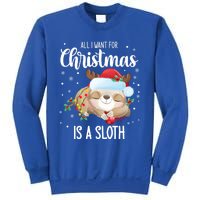 All I Want For Christmas Is A Sloth Cute Sleeping Sloth Gift Sweatshirt