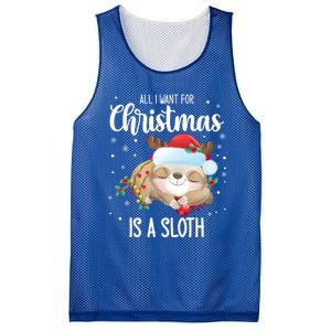 All I Want For Christmas Is A Sloth Cute Sleeping Sloth Gift Mesh Reversible Basketball Jersey Tank