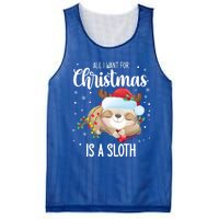 All I Want For Christmas Is A Sloth Cute Sleeping Sloth Gift Mesh Reversible Basketball Jersey Tank