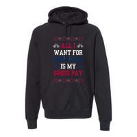 All I Want For Christmas Is My Gross Pay Joke Premium Hoodie