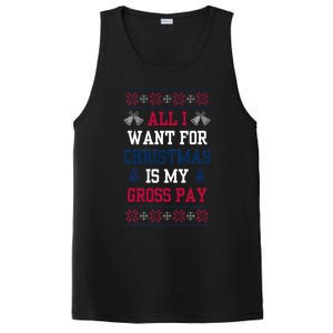 All I Want For Christmas Is My Gross Pay Joke PosiCharge Competitor Tank