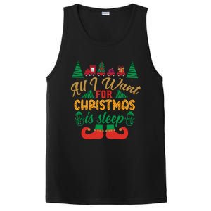 All I Want For Christmas Is Sleep Funny Christmas Funny Funny Gift PosiCharge Competitor Tank