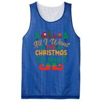 All I Want For Christmas Is Sleep Funny Christmas Funny Funny Gift Mesh Reversible Basketball Jersey Tank