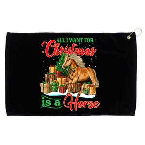 All I Want For Christmas Is A Horse Gift Grommeted Golf Towel