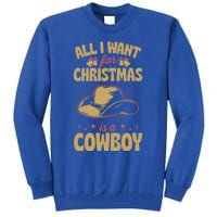 All I Want For Christmas Is A Cow Funny Cute Horse Meaningful Gift Tall Sweatshirt