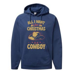 All I Want For Christmas Is A Cow Funny Cute Horse Meaningful Gift Performance Fleece Hoodie