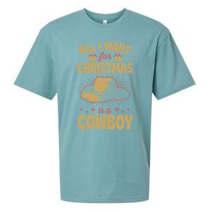 All I Want For Christmas Is A Cow Funny Cute Horse Meaningful Gift Sueded Cloud Jersey T-Shirt