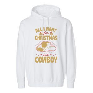 All I Want For Christmas Is A Cow Funny Cute Horse Meaningful Gift Garment-Dyed Fleece Hoodie