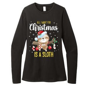 All I Want For Christmas Is A Sloth Funny Sleeping Sloth Gift Womens CVC Long Sleeve Shirt