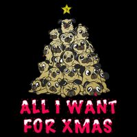 All I Want For Xmas Pugs For Christmas Pug Tree Star Gift City Backpack
