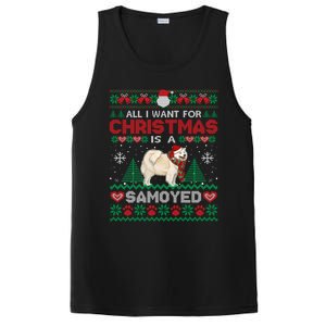 All I Want For Christmas Is A Samoyed Ugly Sweater Xmas Gift PosiCharge Competitor Tank