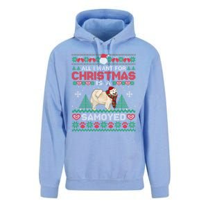 All I Want For Christmas Is A Samoyed Ugly Sweater Xmas Gift Unisex Surf Hoodie