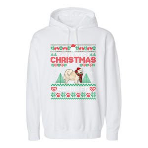 All I Want For Christmas Is A Samoyed Ugly Sweater Xmas Gift Garment-Dyed Fleece Hoodie