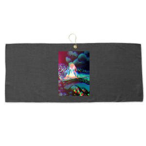 Alice In Wonderland Trippy Large Microfiber Waffle Golf Towel