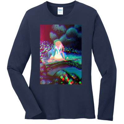 Alice In Wonderland Trippy Ladies Long Sleeve Shirt