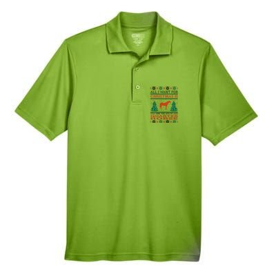 All I Want For Christmas More Time With Quarter Horse Gift Men's Origin Performance Pique Polo