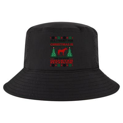 All I Want For Christmas More Time With Quarter Horse Gift Cool Comfort Performance Bucket Hat