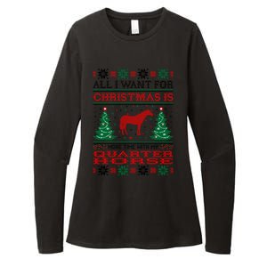 All I Want For Christmas More Time With Quarter Horse Gift Womens CVC Long Sleeve Shirt