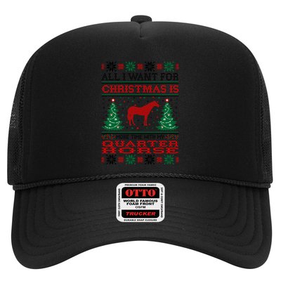 All I Want For Christmas More Time With Quarter Horse Gift Trucker Hat