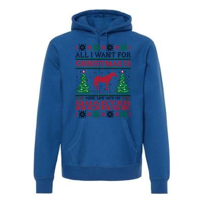 All I Want For Christmas More Time With Quarter Horse Gift Premium Hoodie