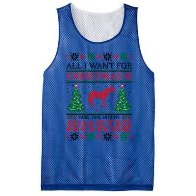 All I Want For Christmas More Time With Quarter Horse Gift Mesh Reversible Basketball Jersey Tank