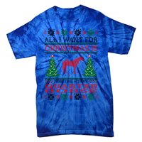 All I Want For Christmas More Time With Quarter Horse Gift Tie-Dye T-Shirt