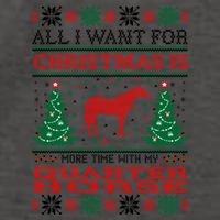 All I Want For Christmas More Time With Quarter Horse Gift Vector Backpack