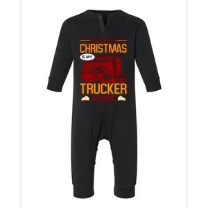 All I Want For Christmas Is My Trucker Home Infant Fleece One Piece