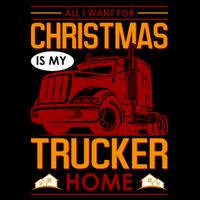 All I Want For Christmas Is My Trucker Home Drawstring Bag