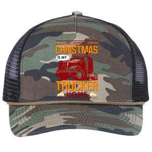 All I Want For Christmas Is My Trucker Home Retro Rope Trucker Hat Cap