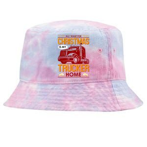 All I Want For Christmas Is My Trucker Home Tie-Dyed Bucket Hat