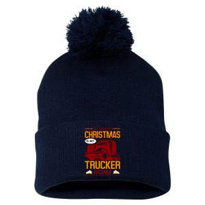 All I Want For Christmas Is My Trucker Home Pom Pom 12in Knit Beanie