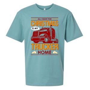 All I Want For Christmas Is My Trucker Home Sueded Cloud Jersey T-Shirt