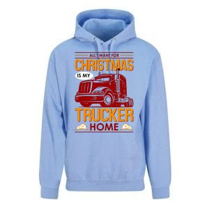 All I Want For Christmas Is My Trucker Home Unisex Surf Hoodie